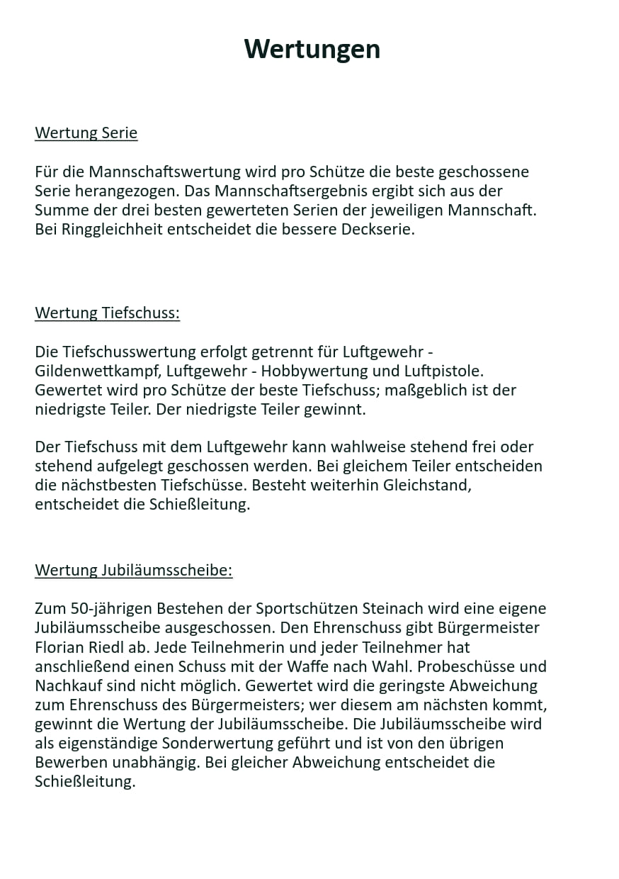 Plakatseite 11 zu 16. Mannschafts- und Vereineschießen